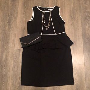 Ricki’s Black Dress with White Accents US 16